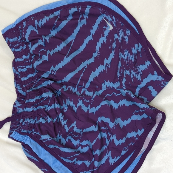 NIKE Purple and Blue Zebra Print Workout Shorts, Gym, Athletic - Picture 1 of 7
